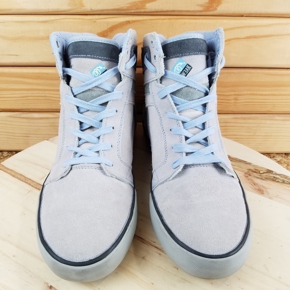 RARE TWEAK Sneakers Suede/Leather Lace-up Unisex Men's 8 / Women's 9.5 Blue Gray - Picture 3 of 11